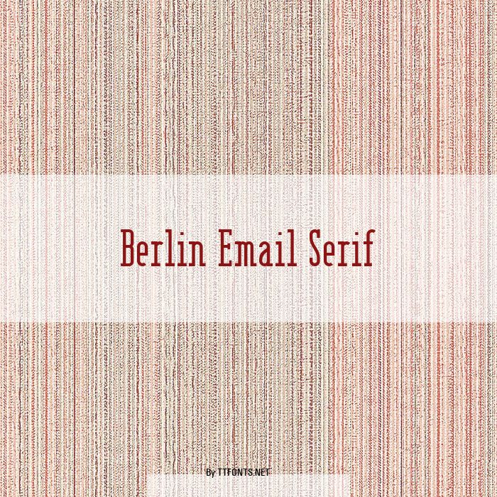 Berlin Email Serif example